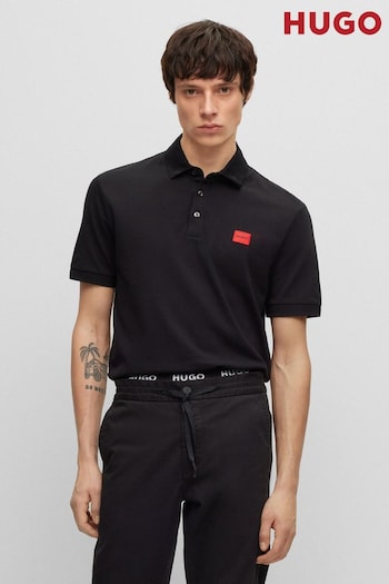 HUGO Black Box Logo Pique Polo dubbelstickade Shirt (958883) | £89