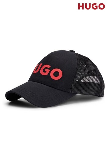 HUGO Red-logo In Cotton Twill  Black Cap (959093) | £39