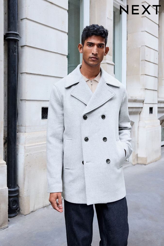 Buy Men s Coats Double Breasted Coatsandjackets Online Next UK