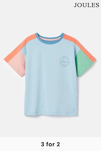 Joules Betty Blue Colour Block Short Sleeve T-Shirt (959862) | £12.95 - £14.95