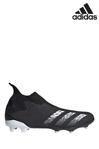 adidas Black/Red Predator P3 Laceless Firm Ground Football Boots (959937) | £85