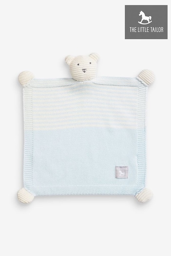 The Little Tailor Blue Baby Soft Knitted Teddy Comforter (960025) | £20