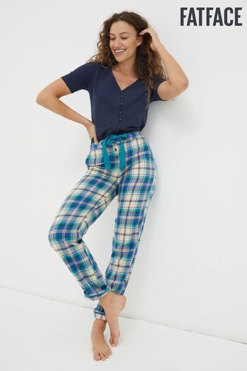 FatFace Blue Eva Winter Check Pyjama Trousers (960036) | £34.50