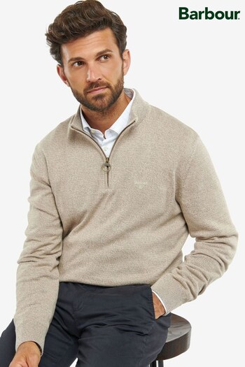 Barbour® Natural Firle Half Zip Sweatshirt (960095) | £100
