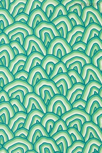 Harlequin Green Kumo Wallpaper (960182) | £109