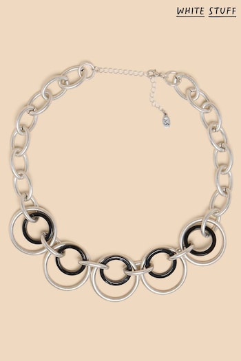 White Stuff Silver Tone Yara Circular Link Necklace (961065) | £25