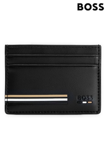 BOSS Black Faux-Leather Card Holder with Signature-Stripe Details (961811) | £89