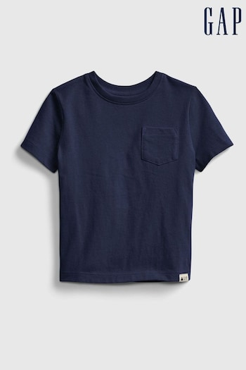 Gap Navy Blue Pocket Short Sleeve Crew Neck T-Shirt (12mths-5yrs) (962448) | £6