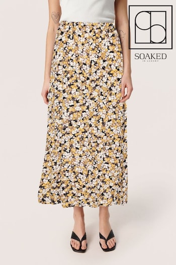 Soaked in Luxury Zaya Brown Elastic Waist Maxi Skirt (962513) | £60