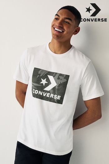 Converse Pleasures White Star Chevron Knock Out Camo T-Shirt (962702) | £28
