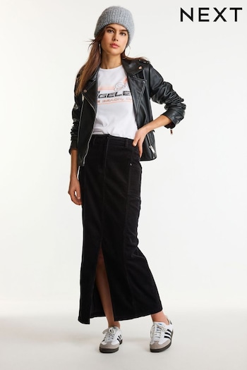 Black Corduroy Column Skirt (962837) | £32