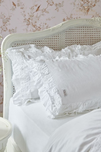 Shabby Chic by Rachel Ashwell® White Broderie Anglaise Ruffle Pillowcase Set (962951) | £35