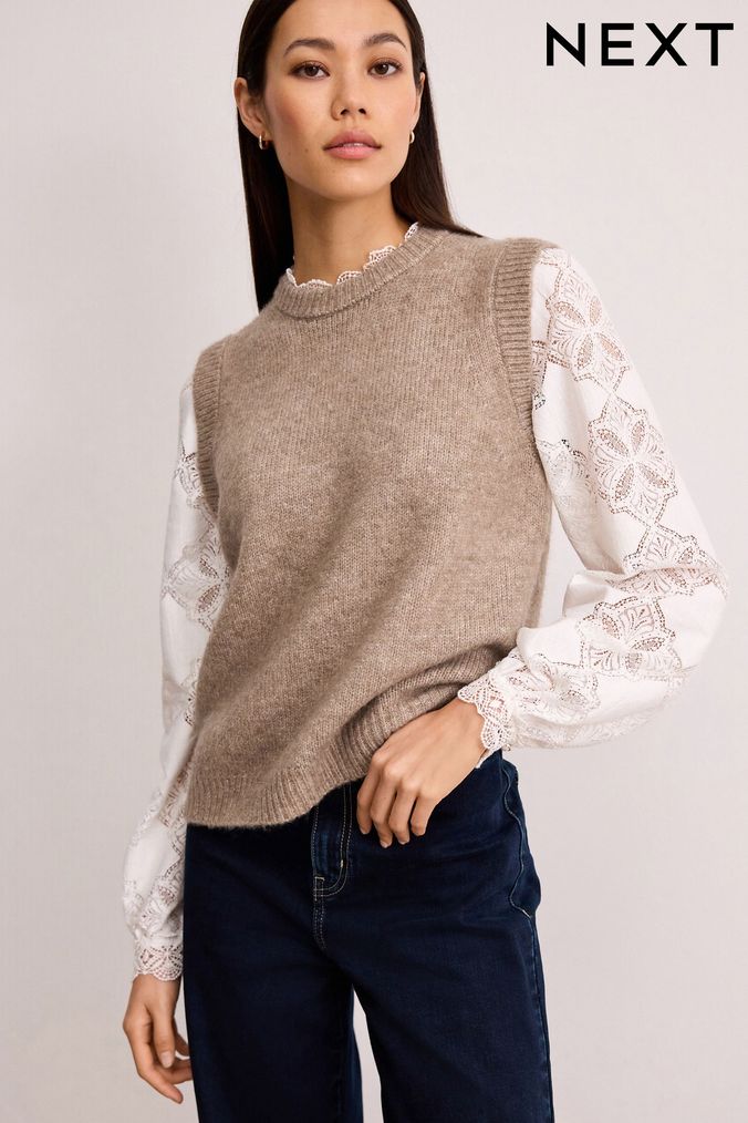 Sleeveless high neck on sale sweater