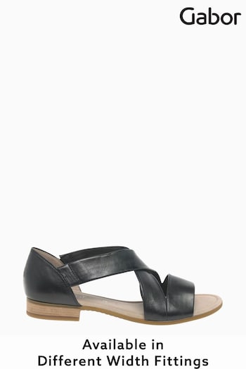 Gabor Sweetly Black Leather Sandals (964091) | £85