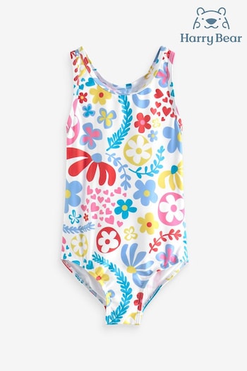 Harry Bear Grey Pattern Flower Swimsuit (964168) | £12