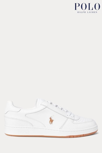 Polo Ralph Lauren Court Leather Low-Top Trainers (964214) | £115