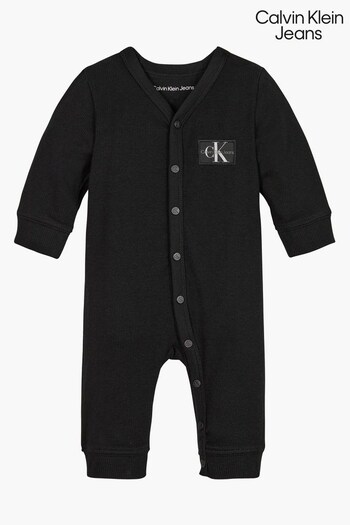 Calvin Klein Jeans Baby Rib Black Babygrow (964274) | £55