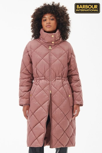 Barbour® International Pink Enfield Quilt Coat (964590) | £249