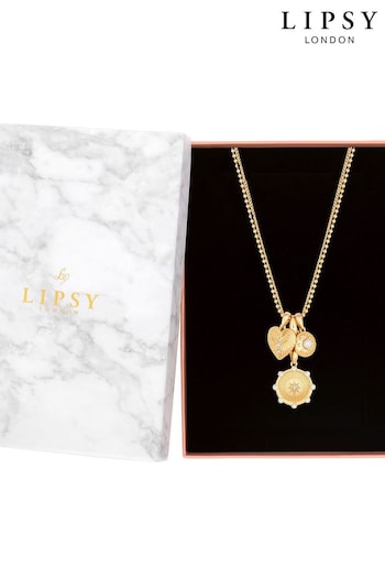 Lipsy Jewellery Gold Tone Coin Charm Gift Boxed Necklace (964627) | £28