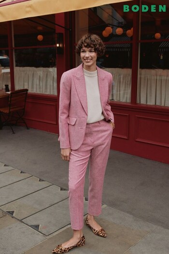 Boden Pink Kew Wool Trousers (964663) | £130
