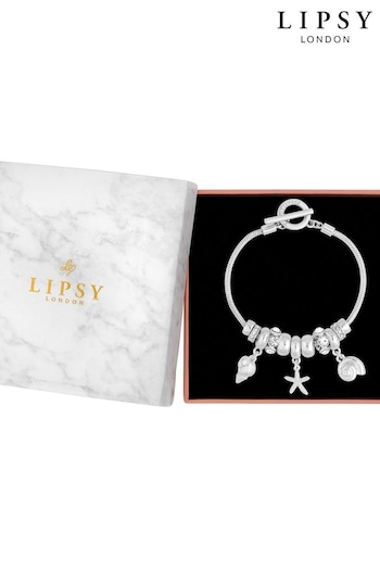 Lipsy Jewellery Silver Tone Coastal Charm Gift Boxed Bracelet (964851) | £25