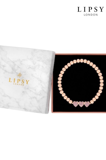 Lipsy Jewellery Pink Micro Pave Stretch Bracelet - Gift Boxed (964859) | £25