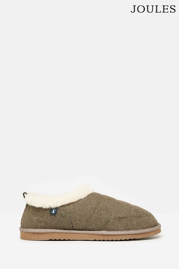 Joules Men's Lazydays Tan Brown Faux Fur Lined Slippers (964991) | £19