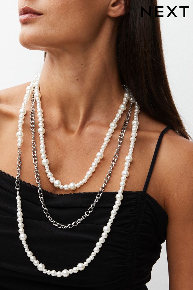Buy Women s Necklaces White Jewellery Online Next UK