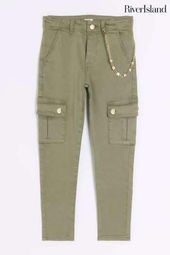 River Island Green Girls Skinny Cargo Jeans (965086) | £25 - £37