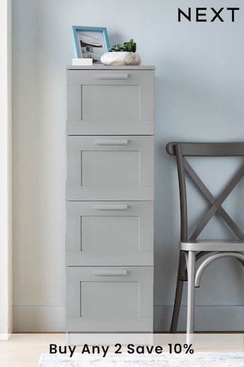Grey Flynn 4 Drawer Tall Chest of Drawers (965199) | £199