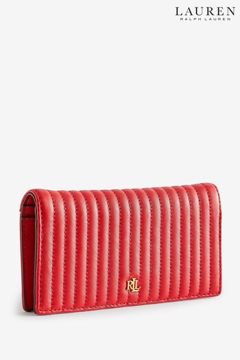 Lauren Ralph Lauren Red Slim Leather Wallet (965314) | £149
