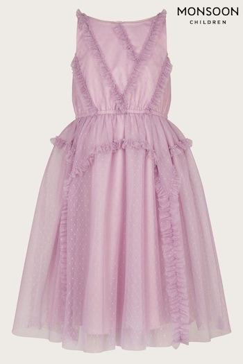 Monsoon Veronica Ruffle Tulle Dress (966474) | £52 - £62