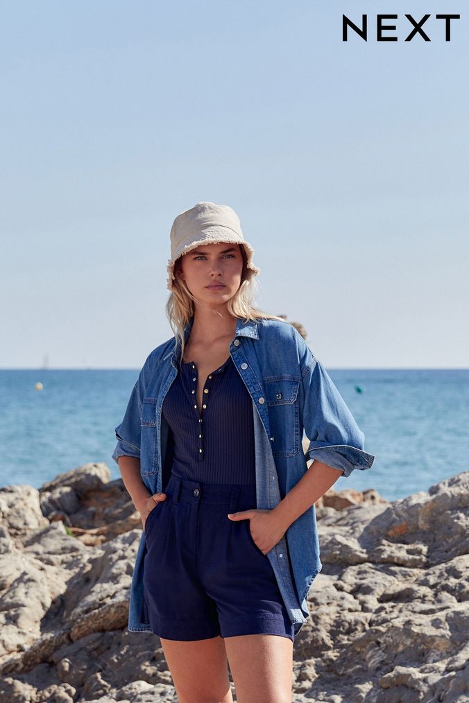 High waisted shop denim shorts next