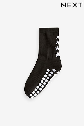 Black Cotton Rich Ankle Grip Socks 1 Pack (966559) | £3.50 - £4.50