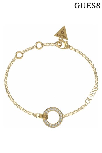 Guess Ladies Gold Tone Circle Lights Bracelet (967083) | £49