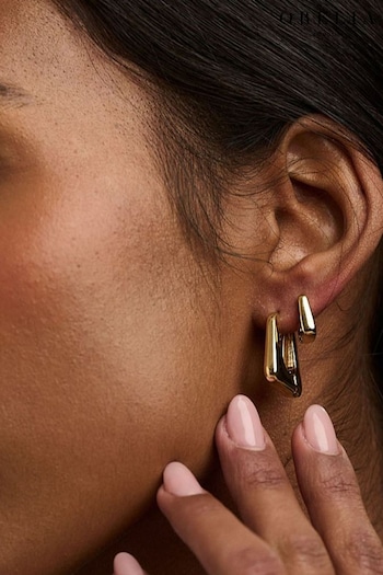 Orelia London Tapered Square Huggie Hoop Earrings (967100) | £20