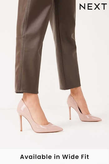 Blush Pink Regular/Wide Fit Forever Comfort® Point Court denim Shoes (967145) | £36