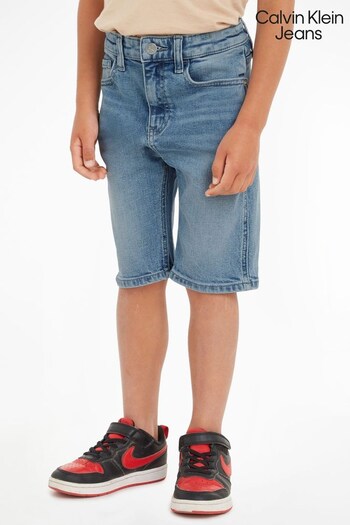 Calvin Pairs Klein Jeans Boys Blue Denim Shorts (967216) | £65