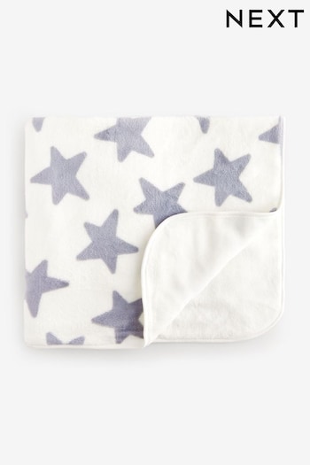 Grey Star Fleece Baby Blanket (967321) | £14