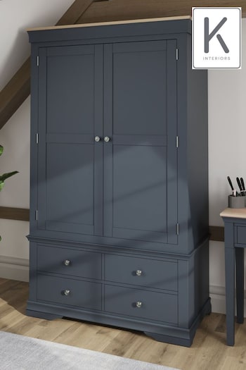 K Interiors Grey Colton 2 Door 4 Drawer Wardrobe (967344) | £850