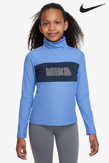 Nike Blue Winterscape Dri-FIT Base Layer Polo Shirt (967367) | £38