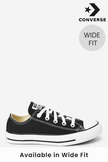Converse Black Wide Fit Chuck Taylor All Star Ox Trainers (967374) | £60