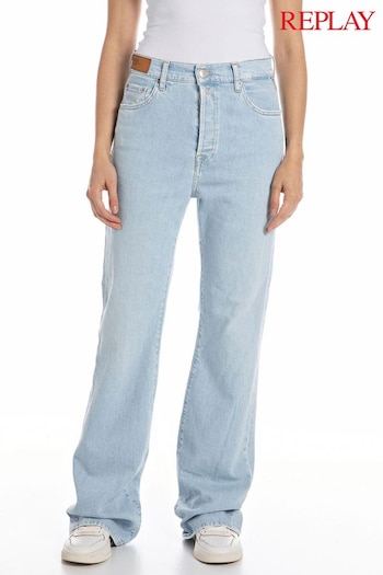 Replay Becka Baggy Flare Fit lilac Jeans (967469) | £160