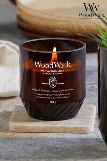 Woodwick Natural ReNew Medium Ginger Tumeric Scented Candle (967647) | £27