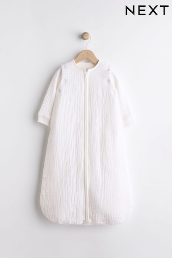 Ecru Muslin Pullover 2.5 Tog Detachable Sleeve 100% Cotton Sleep Bag (967684) | £32 - £36