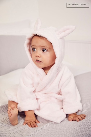 The White Company Pink Bunny Ears Baby Dressing Gown (967690) | £28