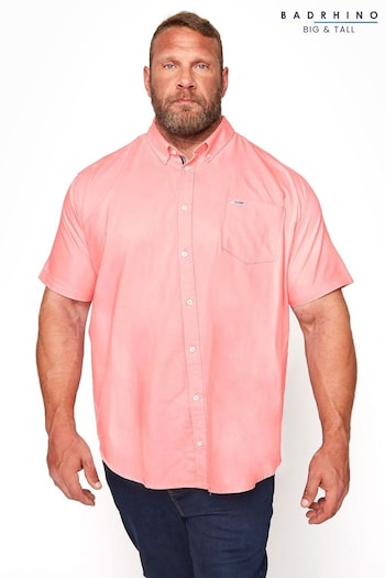 BadRhino Big & Tall Pink Short Sleeve Shirt (967855) | £24