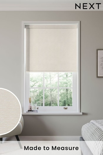 Ivory Cream Raven Made to Measure Roller Blind (968218) | £73