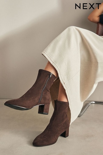 Chocolate Brown Standard/Wide Fit Forever Comfort® Ankle Sock Boots (968400) | £45