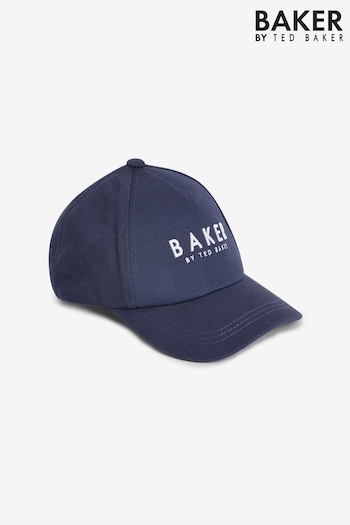 Baker by Ted Baker Boys Navy Twill Baseball Cap beanie (968413) | £18
